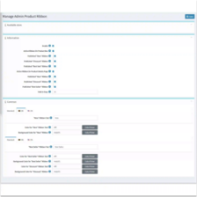 Customizable BSS product ribbon settings in nopCommerce admin panel for managing product labels and badges
