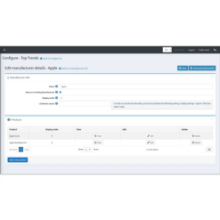 Admin dashboard settings for multi-store compatible BSS Top Trends plugin for nopCommerce