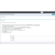 Microsoft auth plugin settings in nopCommerce admin dashboard with App ID and secret configuration