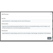 SEO content preview feature in nopCommerce for BSS AI Assistant plugin