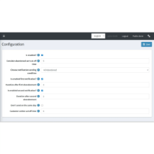 Advanced configuration interface for the nopCommerce Cart Reminder plugin