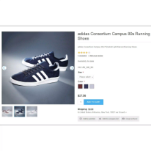 Product page featuring a Main image slider with intuitive navigation arrows and a coordinated responsive thumbnail navigation strip