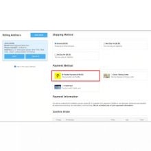nopCommerce checkout page displaying Paddle Payment as the selected method