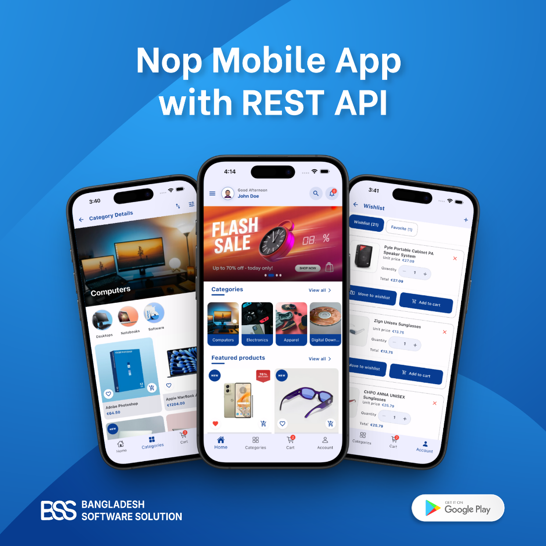 Picture of BSS Nop Mobile App with REST API