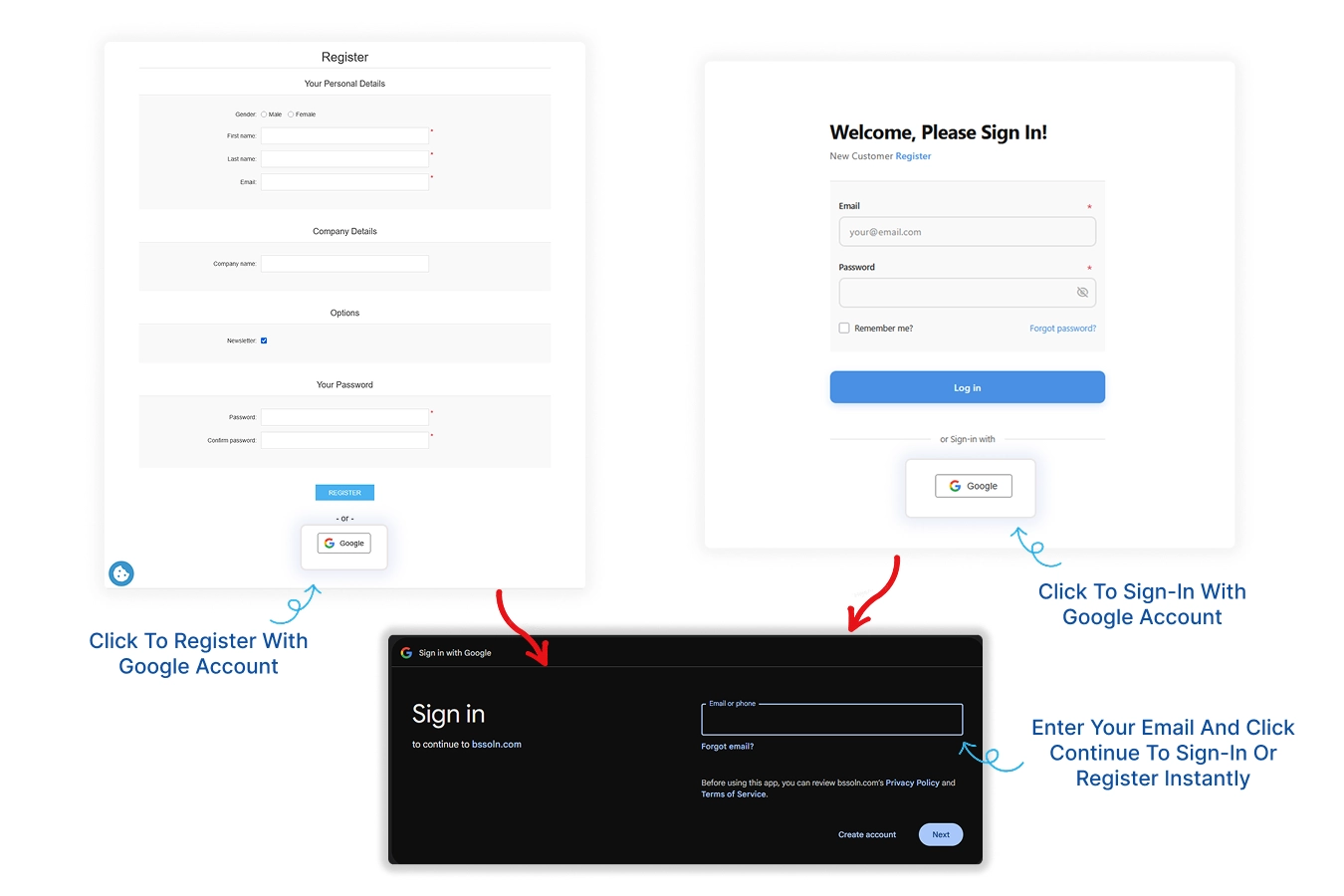 Google One-Click Sign In