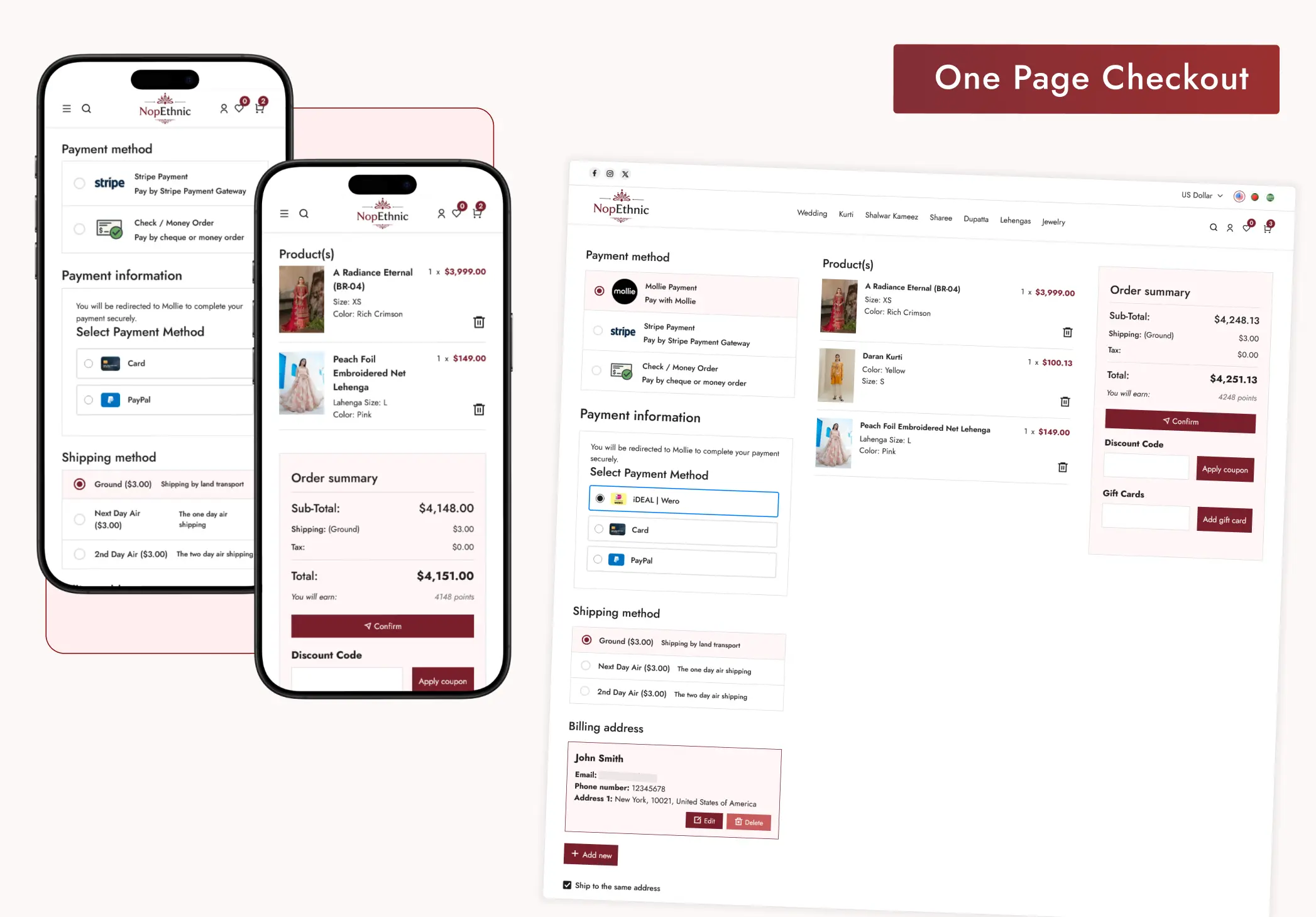 One-Page Checkout Preview