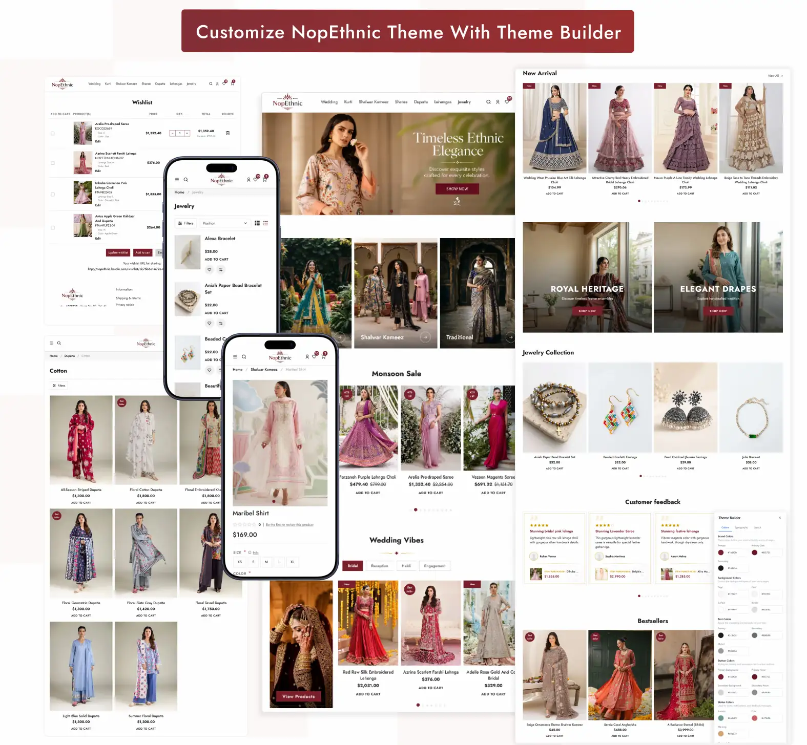 Theme Builder Customization for NopEthnic Theme