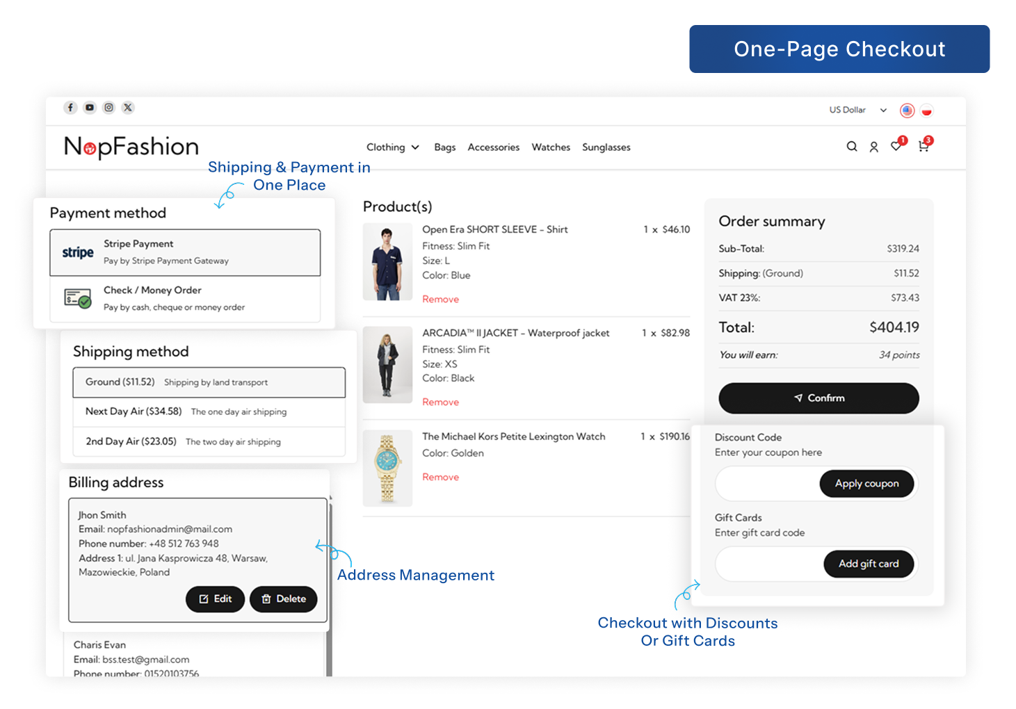 One-Page Checkout