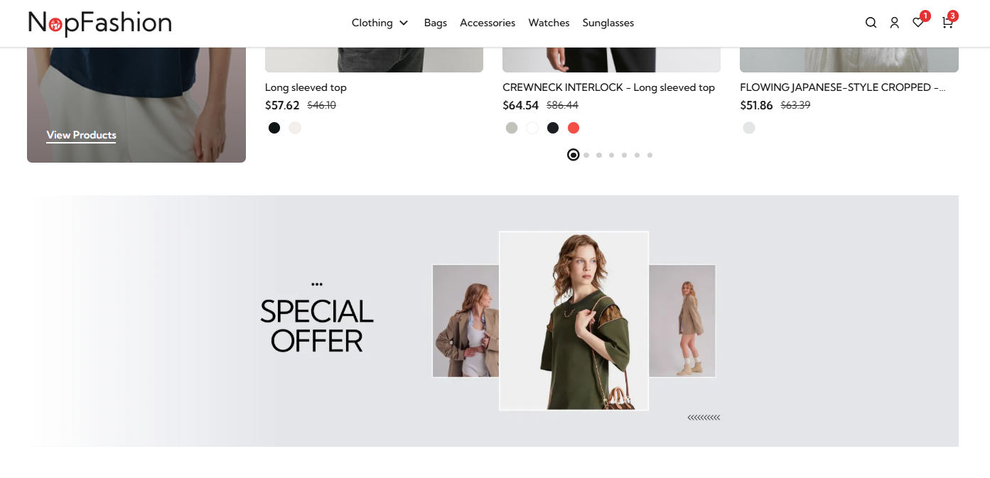 BSS NopFashion banner plugin for ecommerce store in NopCommerce