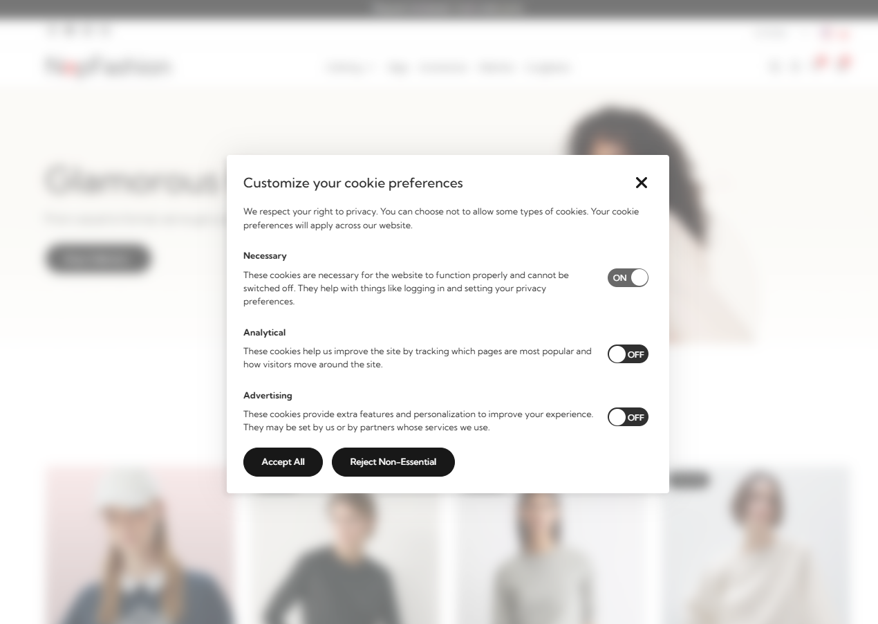 EU GDPR Cookie Consent in nopCommerce fashion theme