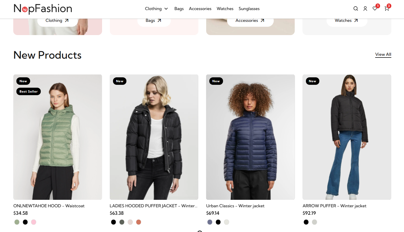 BSS Anywhere Carousels for dynamic product carousel section in nopCommerce fashion theme