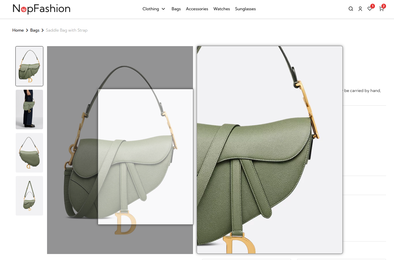 BSS Product image zoom feature in nopCommerce theme