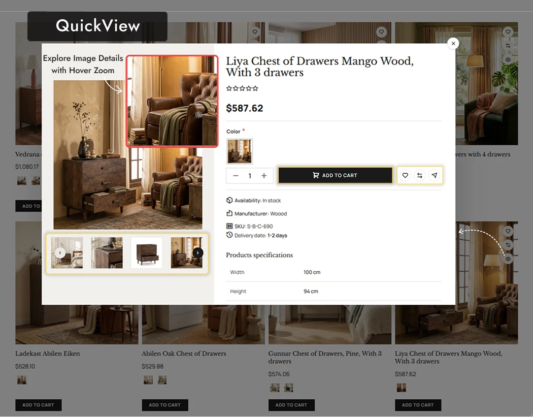 Quick View Feature
