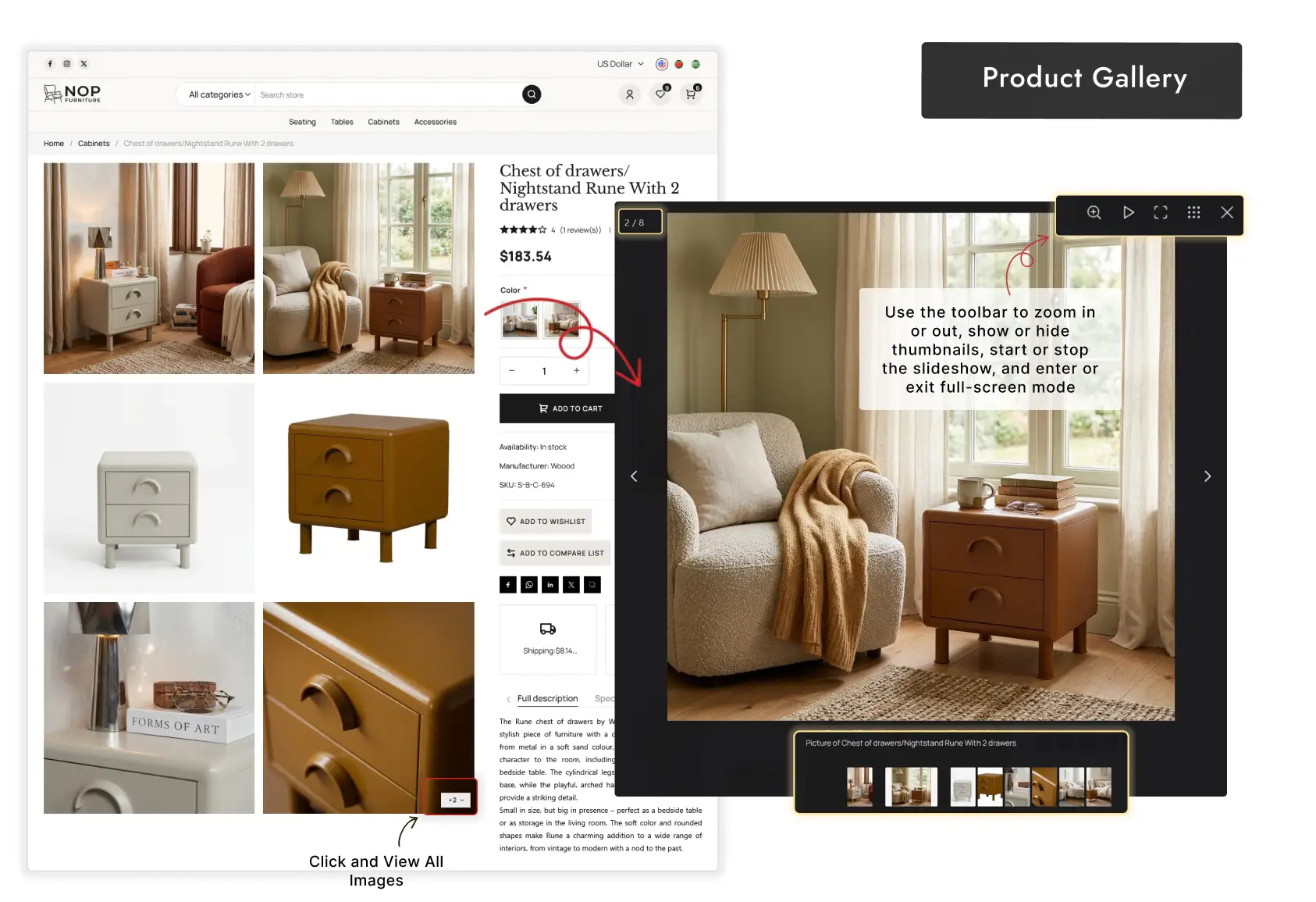 Product Image Gallery Feature