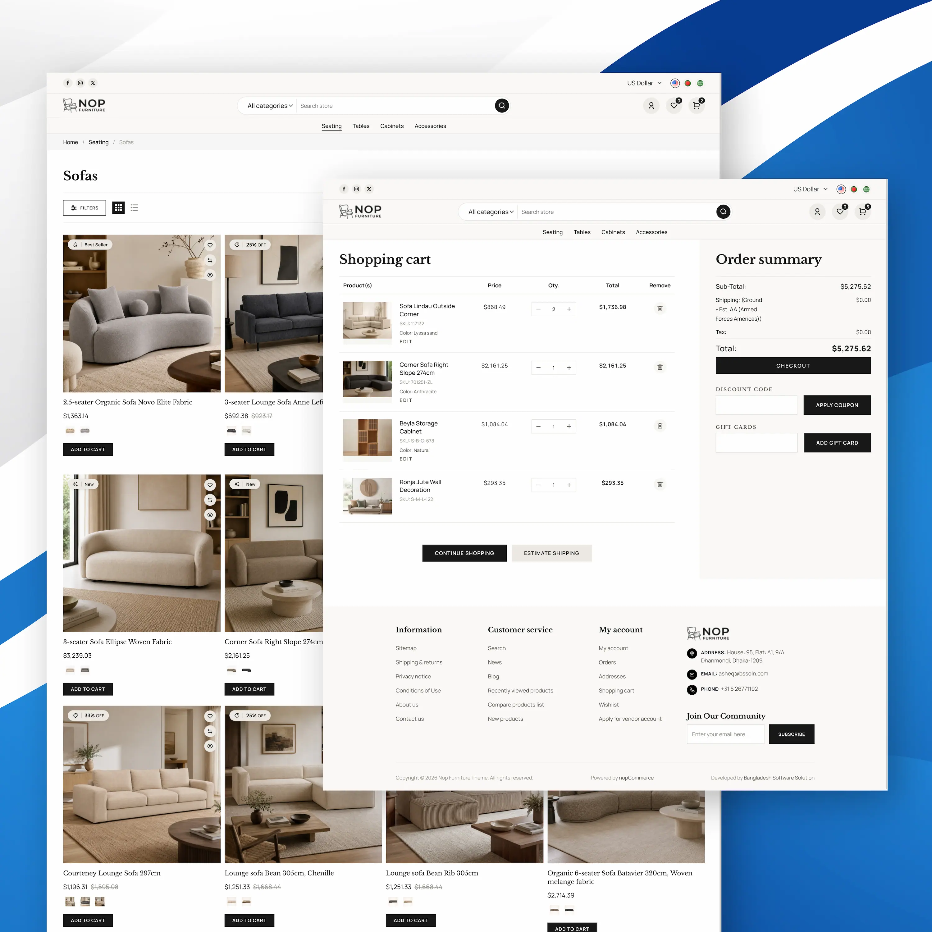 NopFurniture Theme Responsive Banner