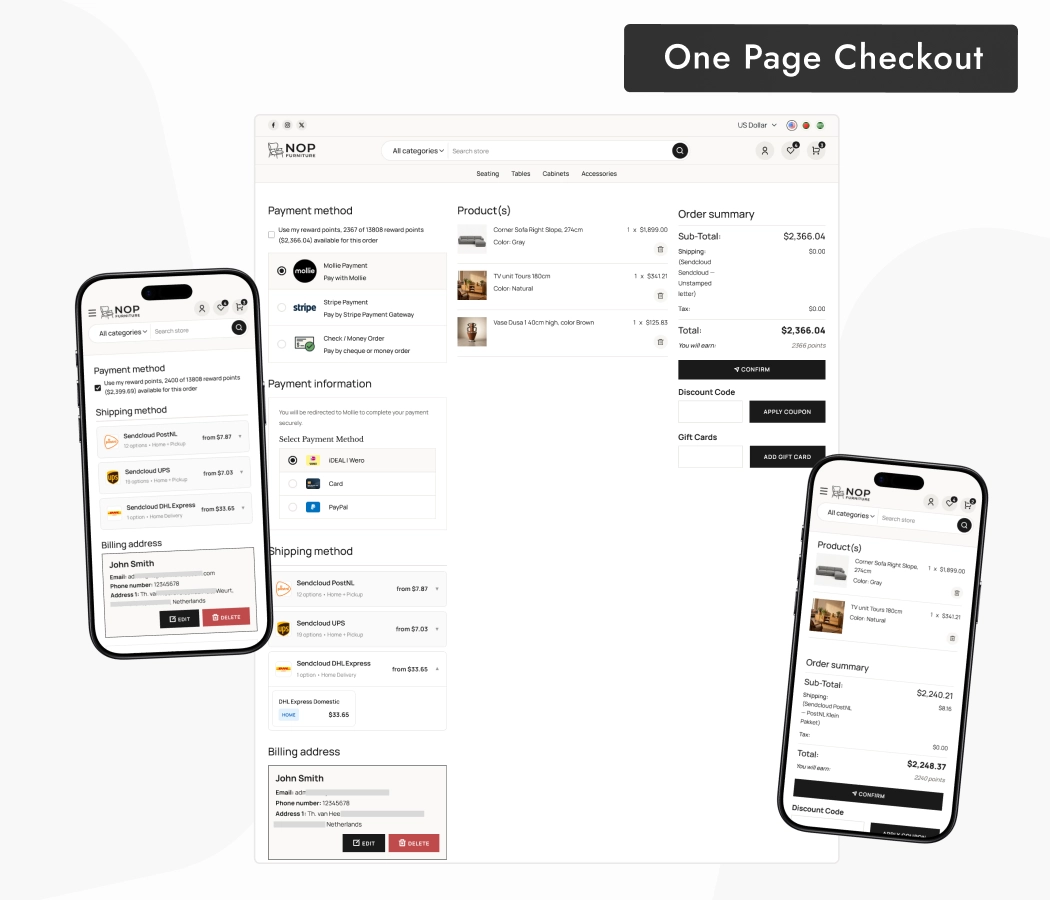 One-Page Checkout Preview