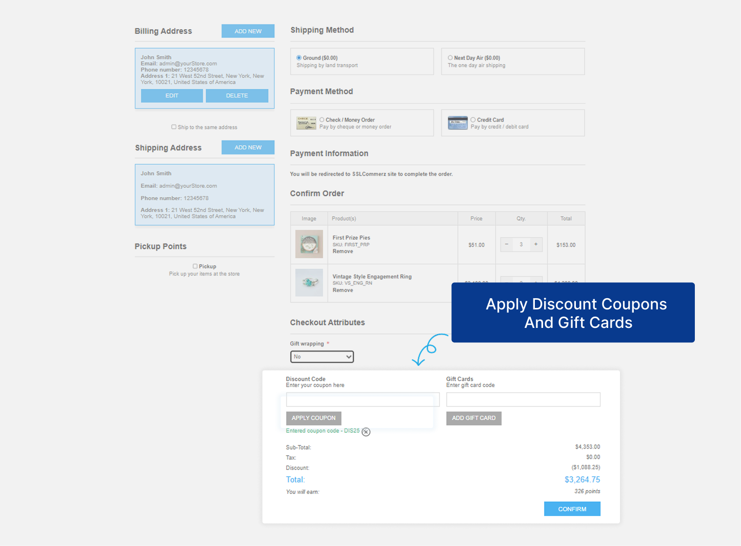 Discount and Gift Cards