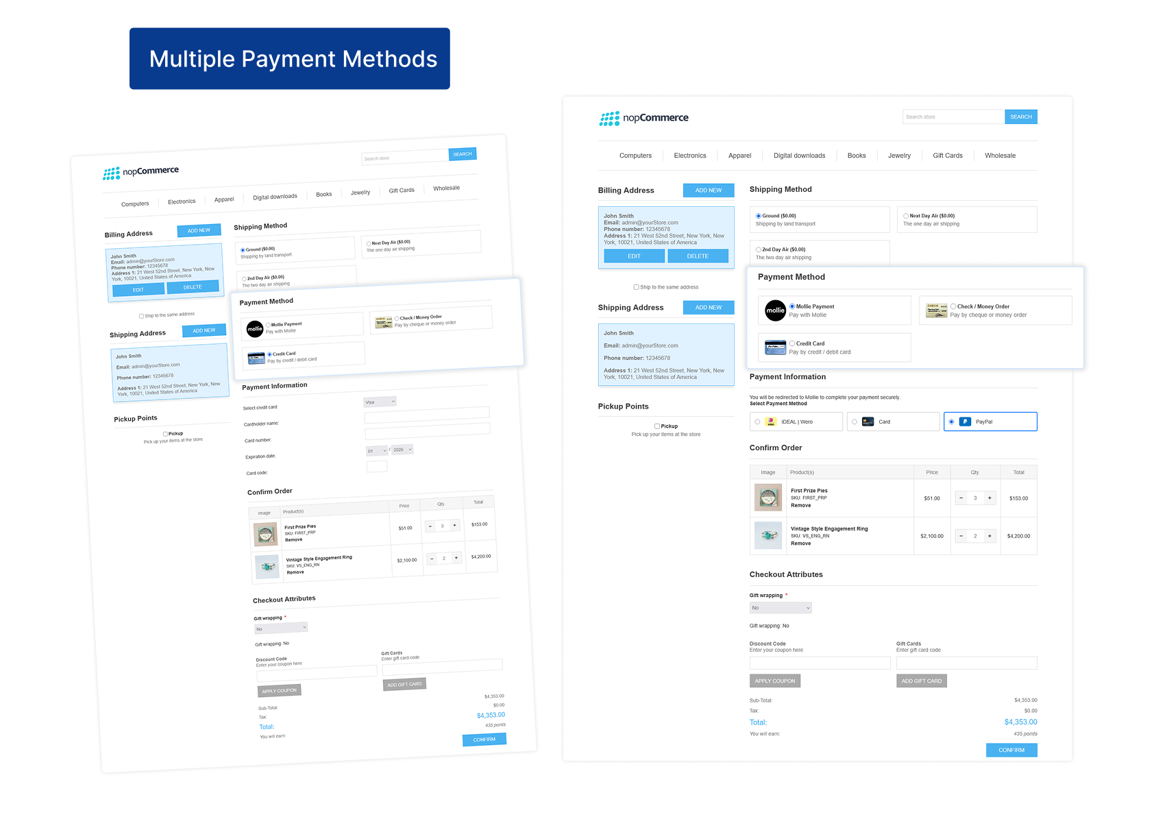 Multiple Payment Methods