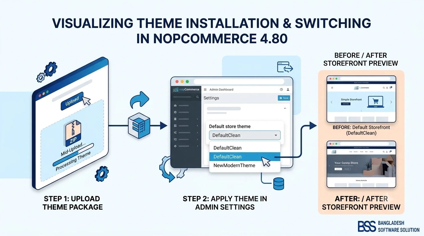How to Install & Change a Theme in nopCommerce 4.80