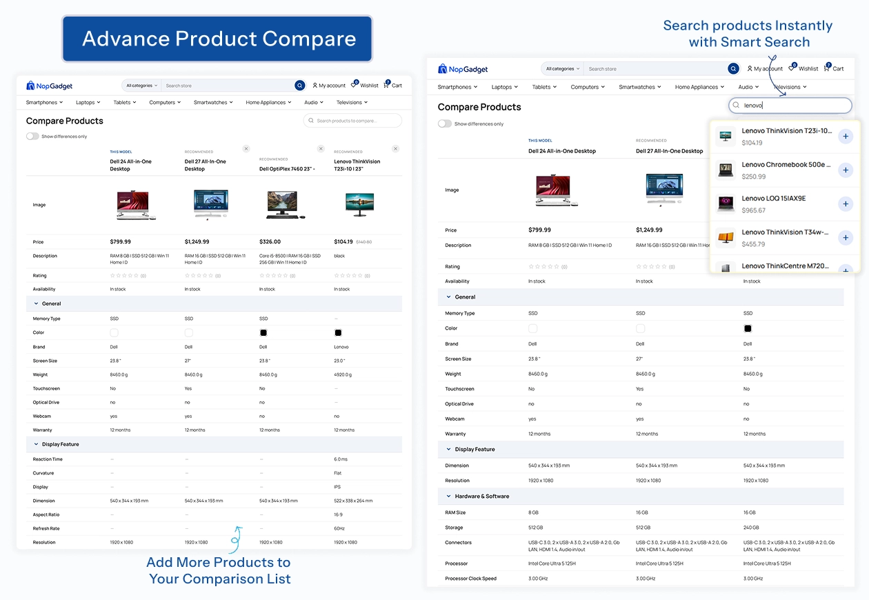 Product Search and Comparison