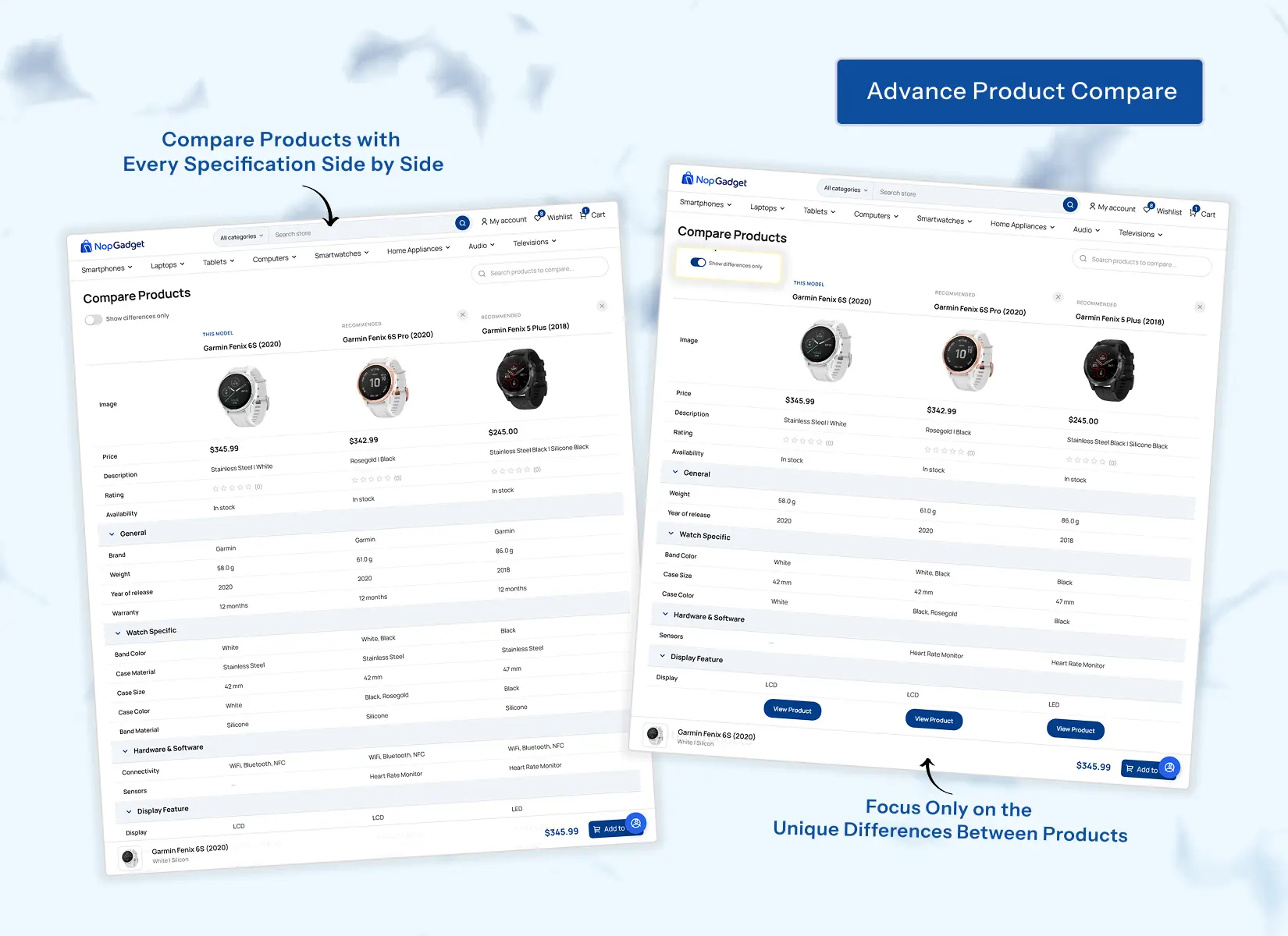 Product Compare Features