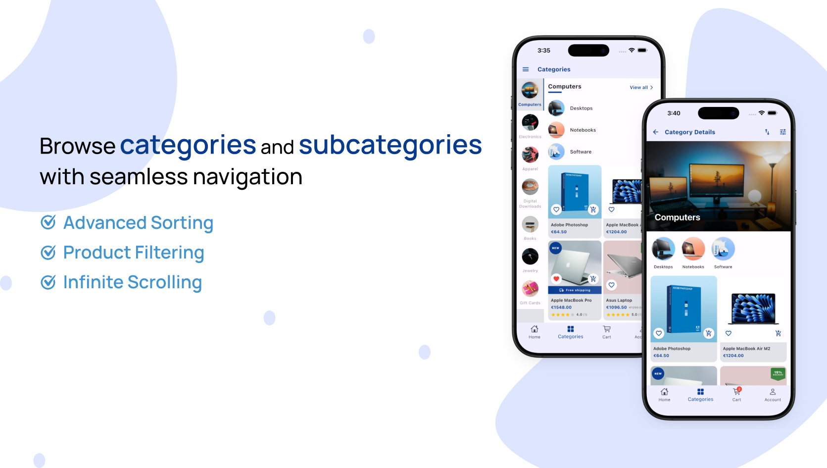 Mobile App With Nop Rest API Categories and SubCategories