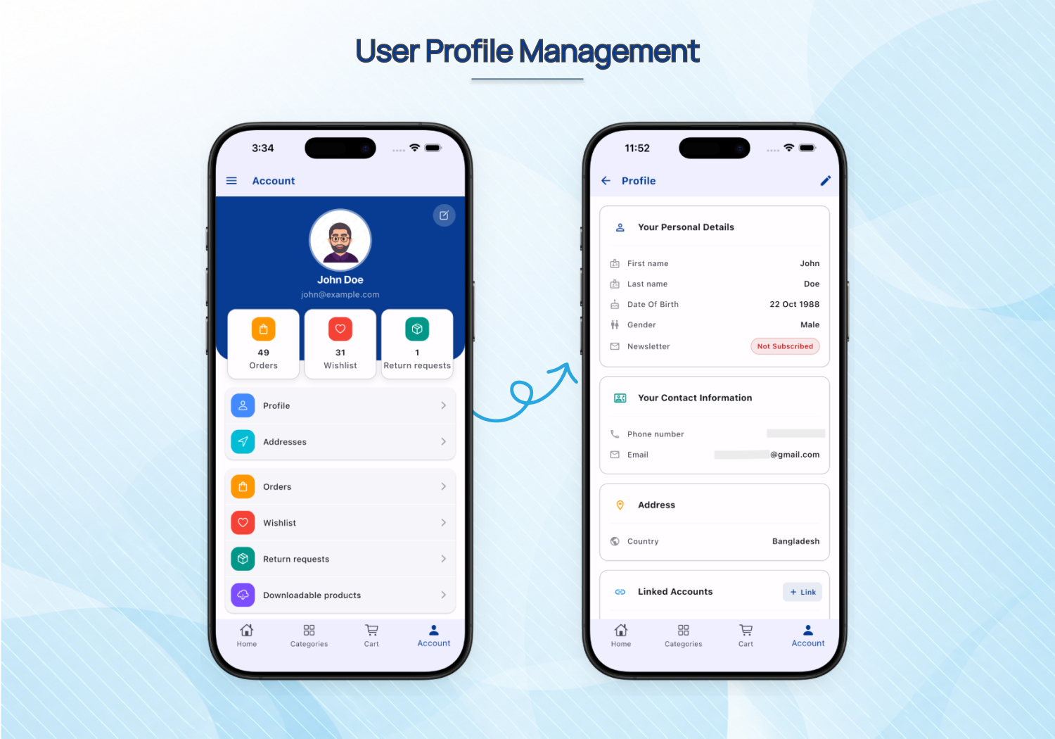 User Profile Management For Nop Rest API