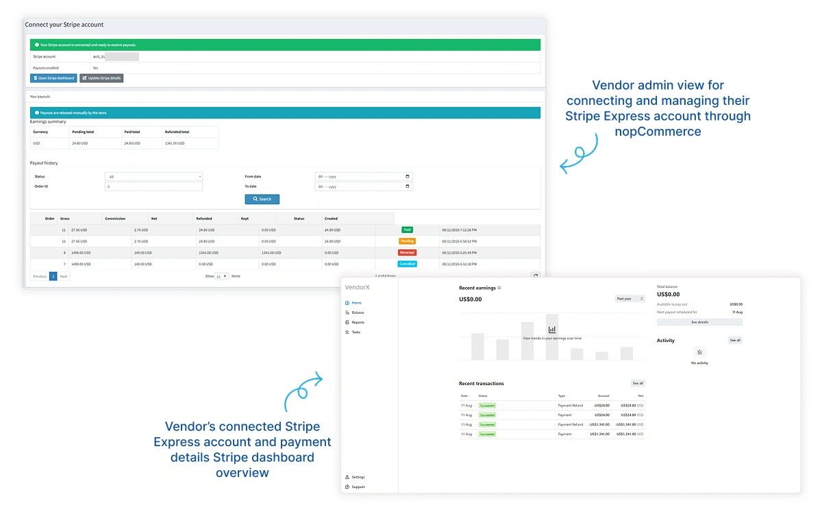 Stripe Connect Vendor Onboarding