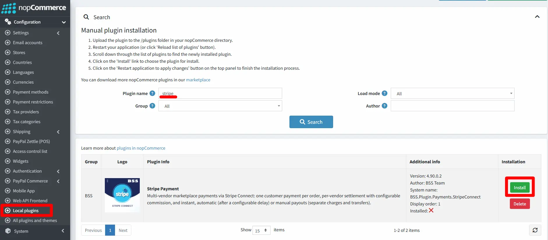 upload plugin zip file from admin panel
